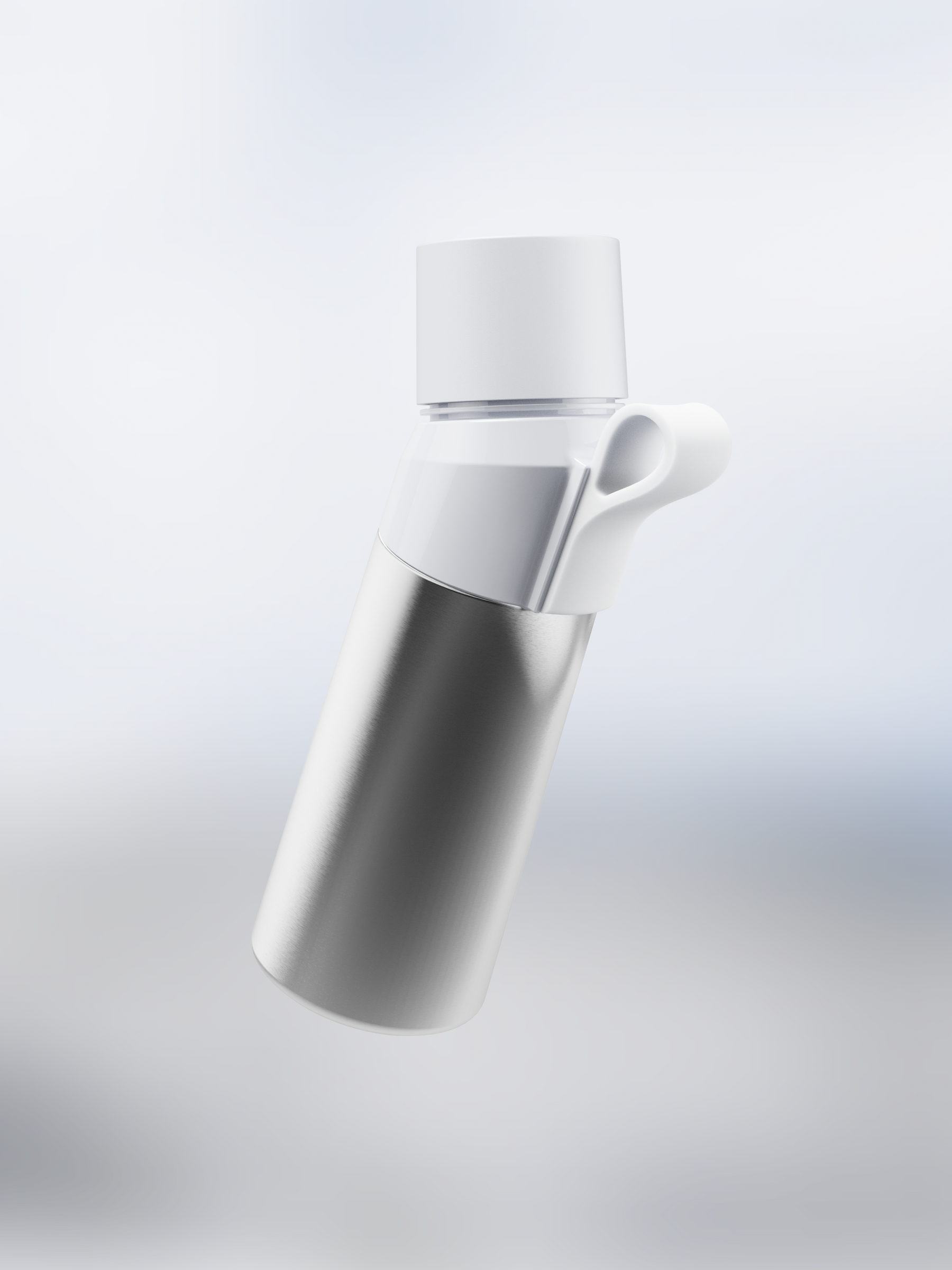 air up® Twist Pro Steel Flasche Set Silver 480 ml