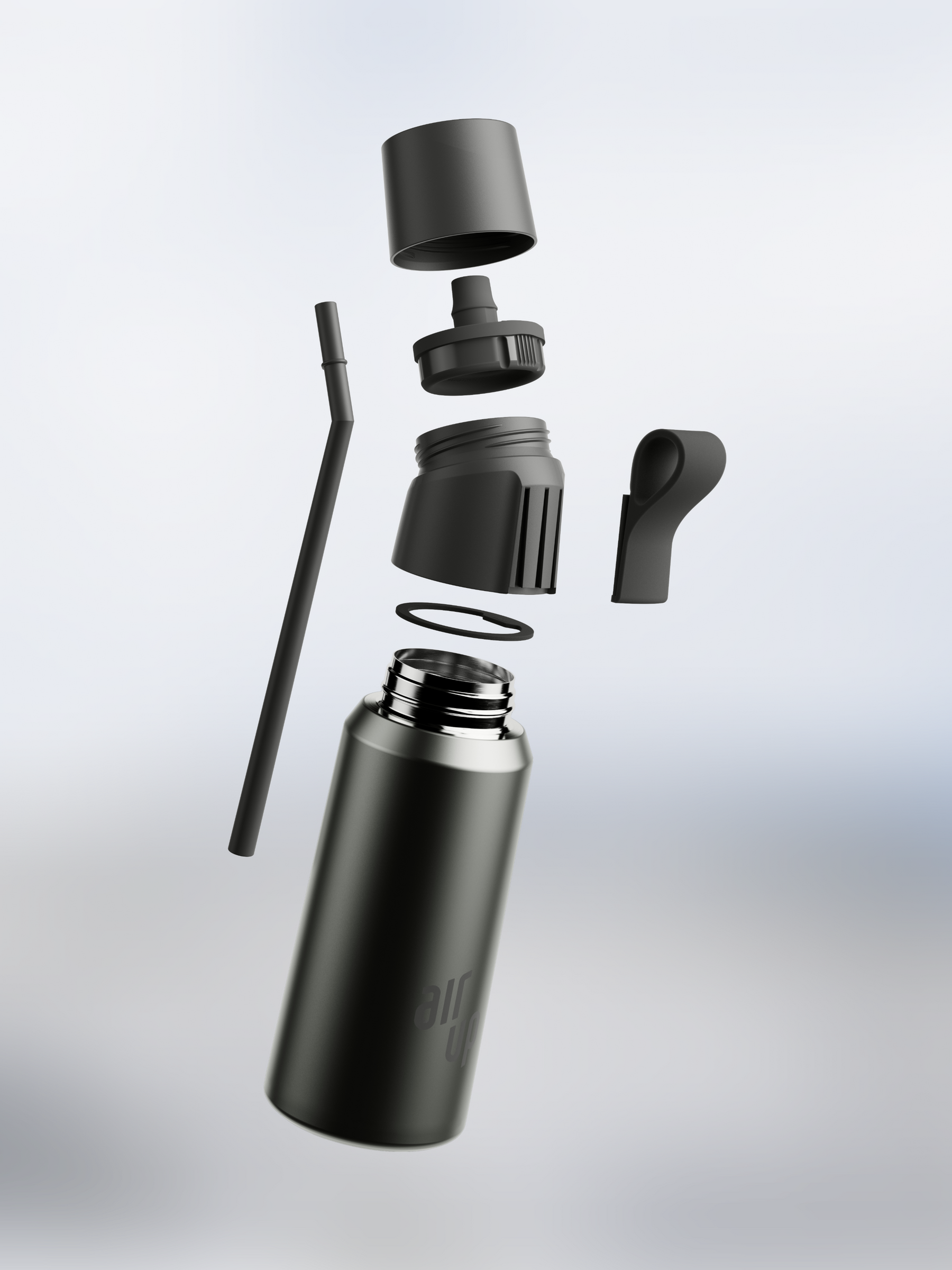 air up® Twist Pro Steel Flasche Dusky Obsidian 850 ml