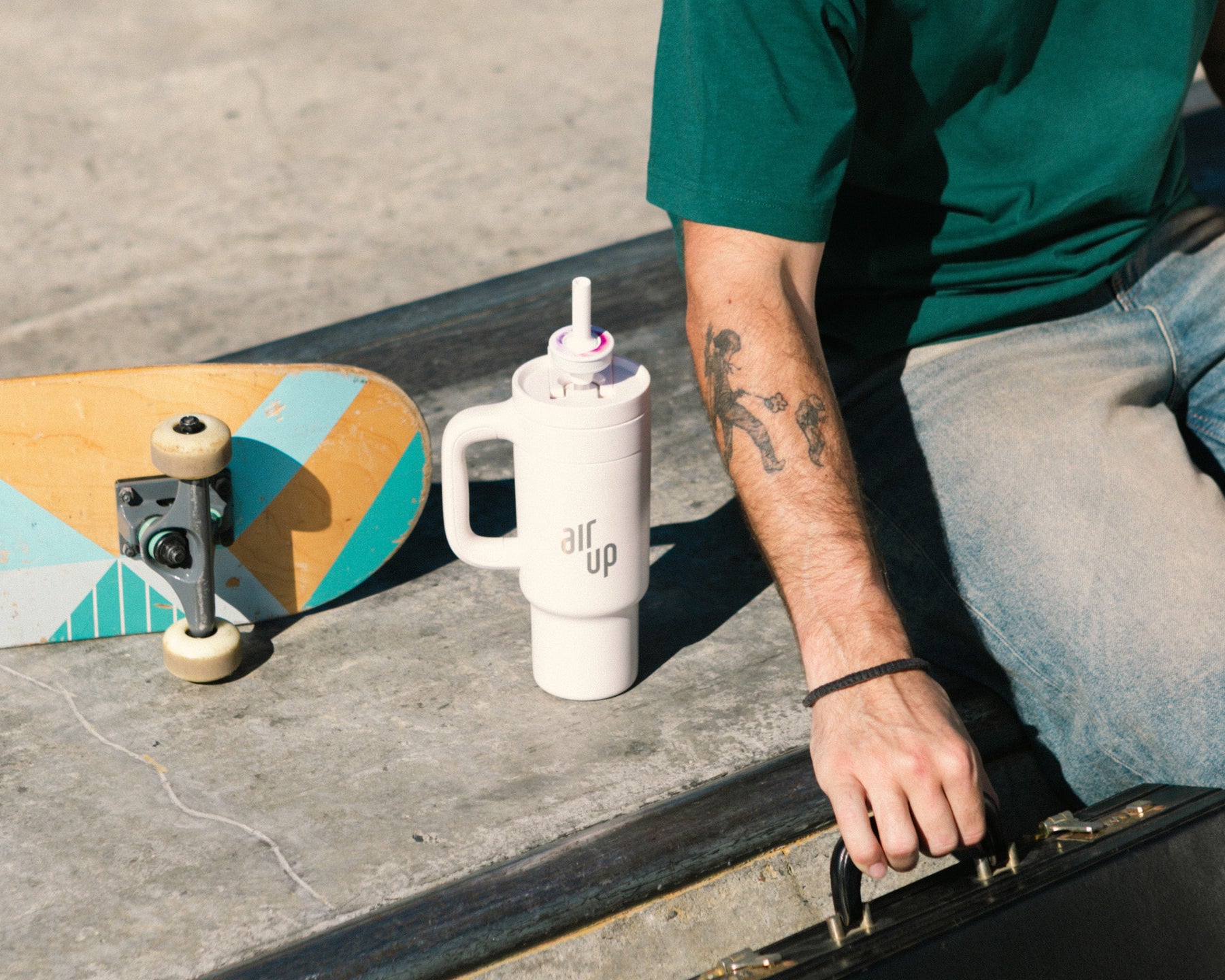 air up® Tumbler with Handle Creamy White 1200 ml