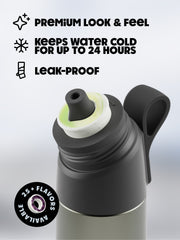 air up® Twist Pro Steel Flasche Dusky Obsidian 480 ml
