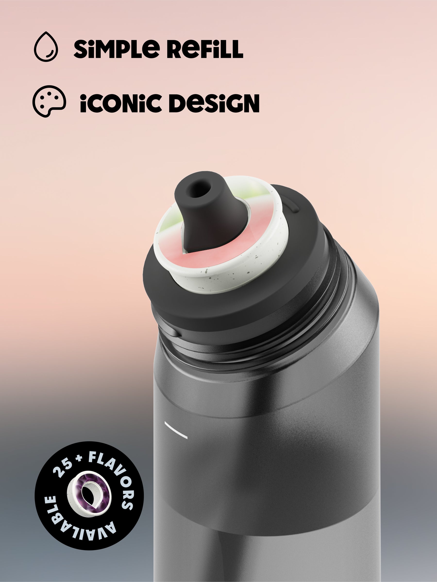 air up® Twist Flasche Charcoal Grey 650 ml