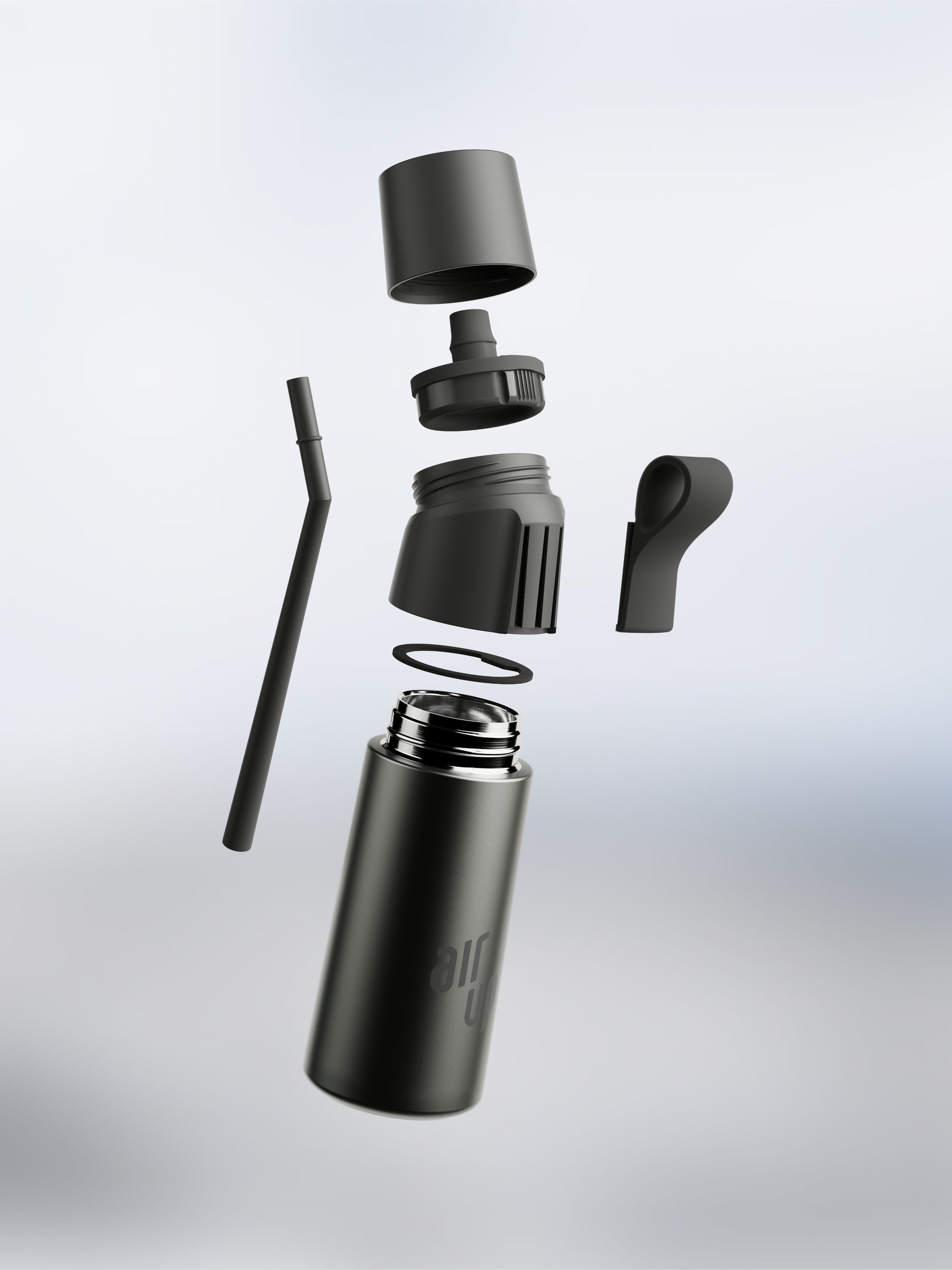 air up® Twist Pro Steel Flasche Dusky Obsidian 480 ml