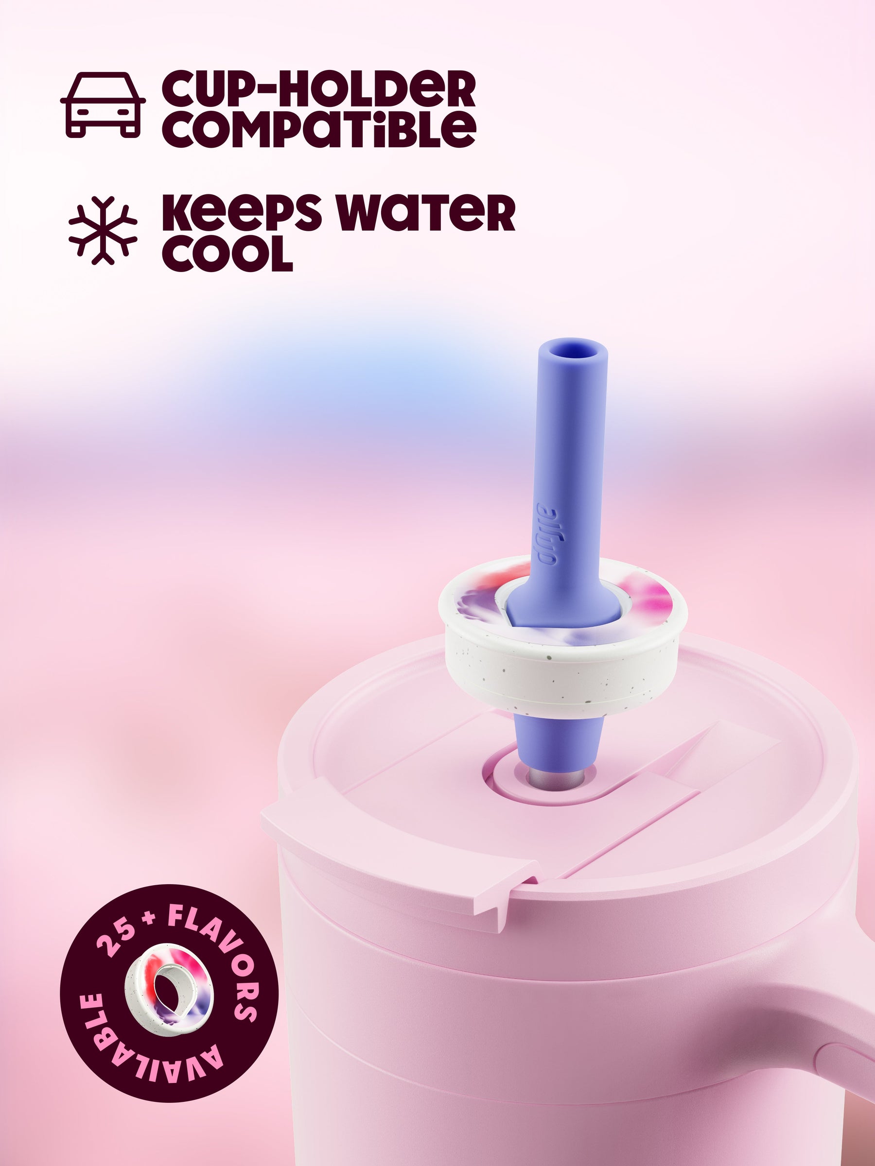 air up® Tumbler mit Griff Pink Indigo 890 ml
