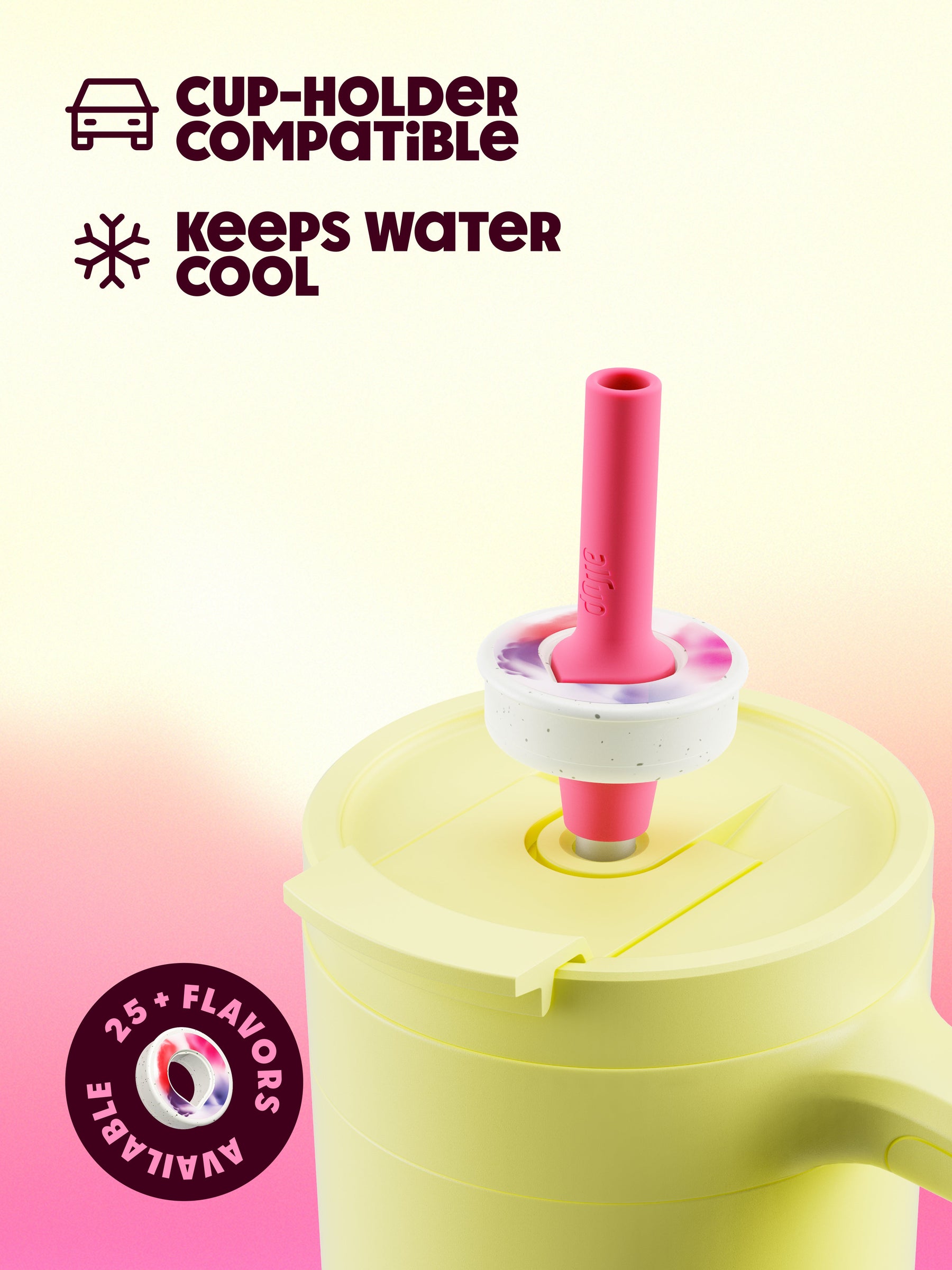 air up® Tumbler mit Griff Buttercup Pink 890 ml