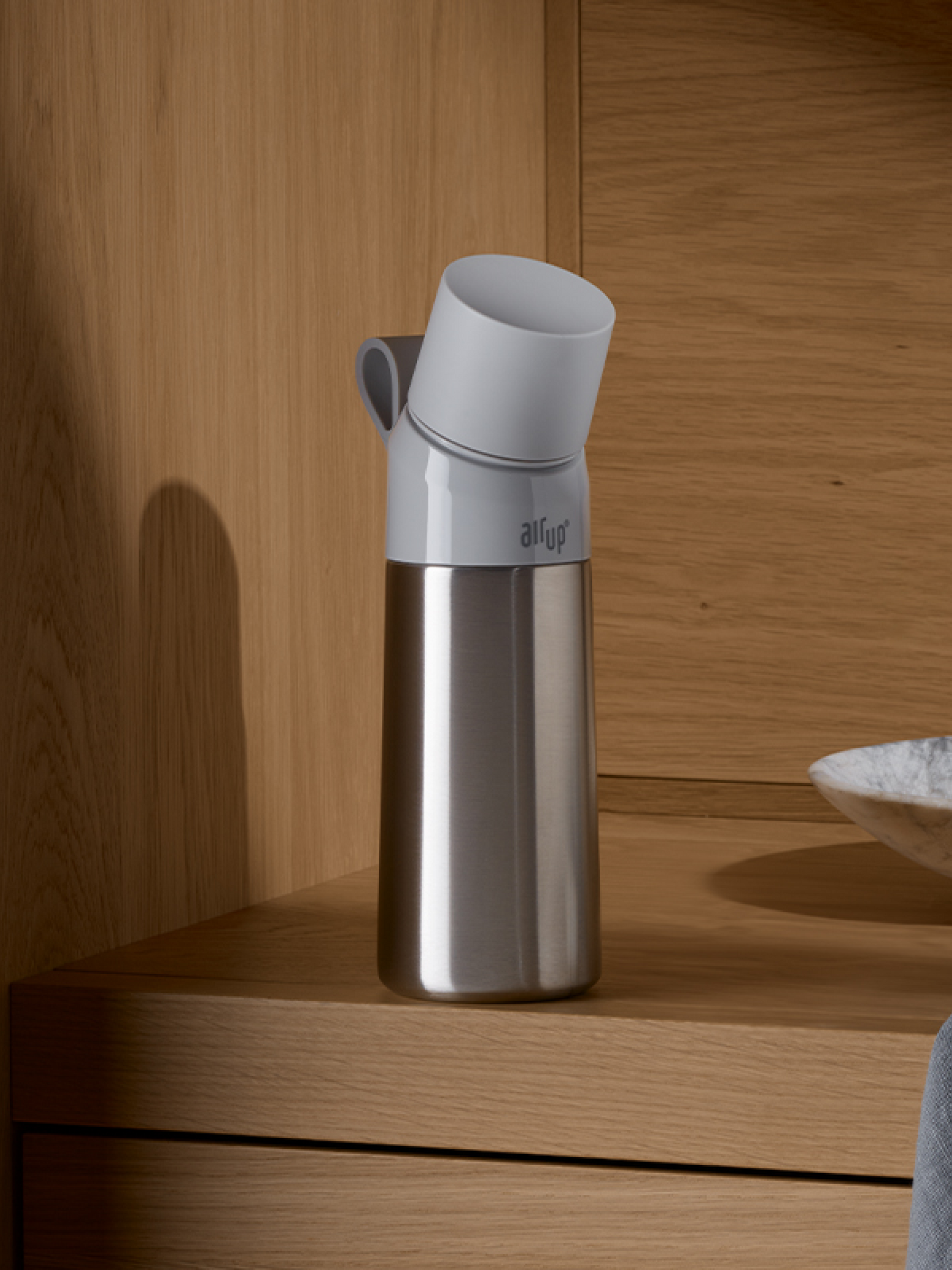 air up® Twist Pro Steel Flasche Set Silver 480 ml