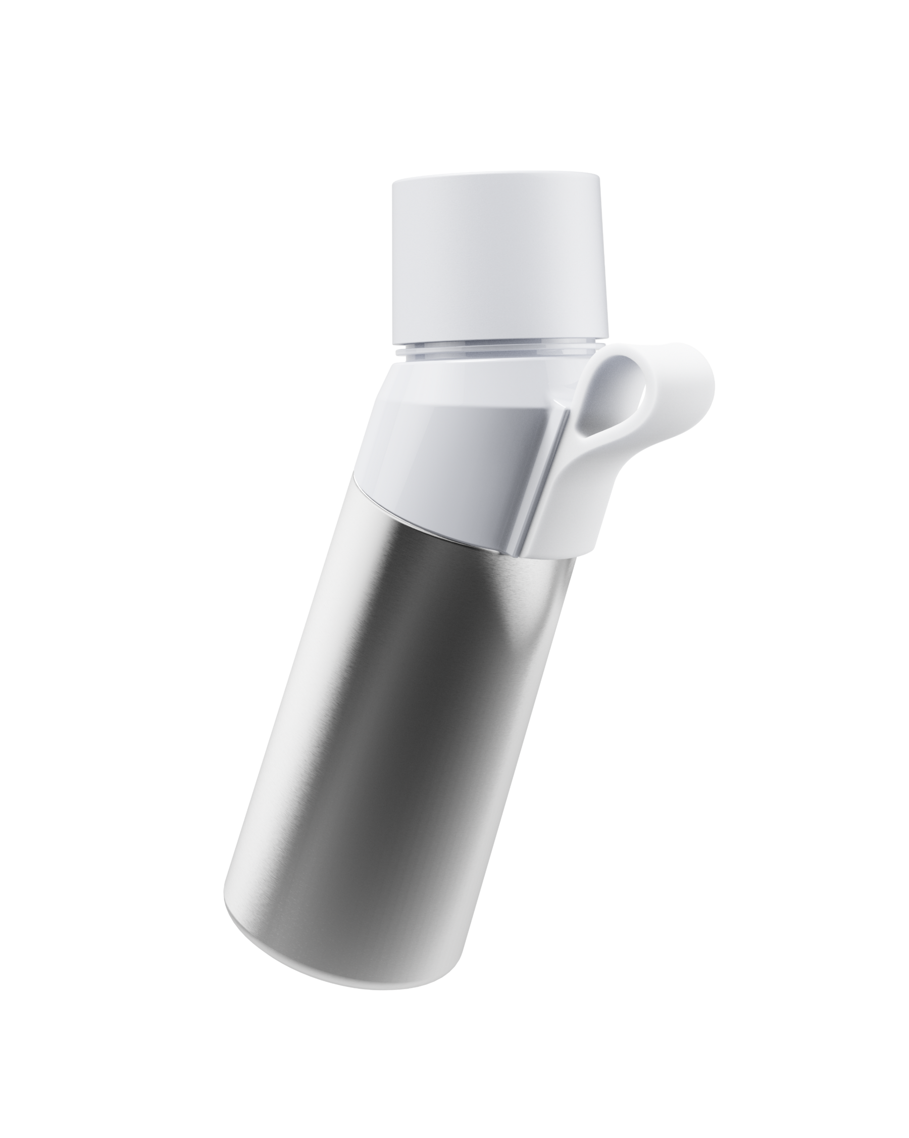 air up® Twist Pro Steel Flasche Set Silver 480 ml